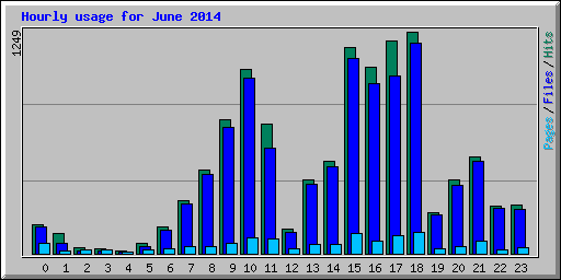 Hourly usage for June 2014