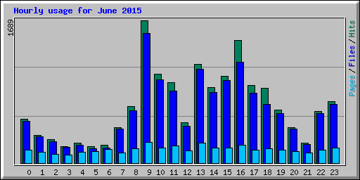 Hourly usage for June 2015