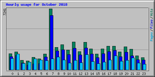 Hourly usage for October 2018