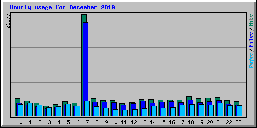 Hourly usage for December 2019