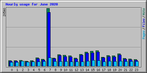 Hourly usage for June 2020