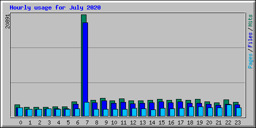 Hourly usage for July 2020