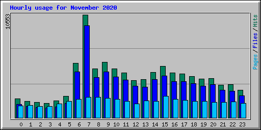 Hourly usage for November 2020