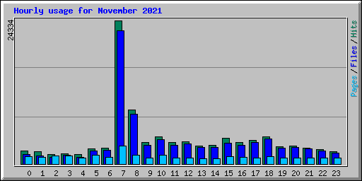 Hourly usage for November 2021