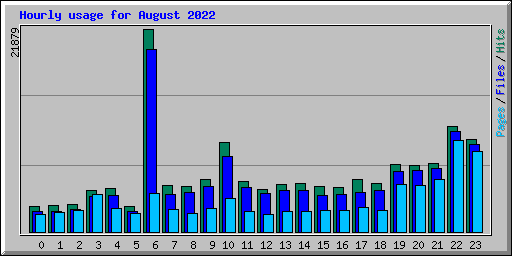 Hourly usage for August 2022