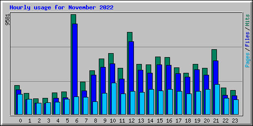 Hourly usage for November 2022
